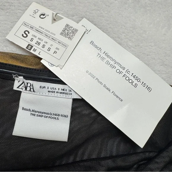 Zara Bosch Hieronymus sz S dress Strapless Tulle Mesh Stretch The Ship is Fools - Picture 7 of 12